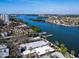 Beautiful aerial view of waterfront home with dock at 1374 Moonmist Dr # B1, Sarasota, FL 34242