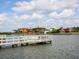 Picturesque view of the waterfront with multiple homes and dock on the other side at 1374 Moonmist Dr # B1, Sarasota, FL 34242