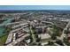 Aerial view of city showcasing nearby restaurants, waterfront and condos providing a vibrant, urban lifestyle at 244 Saint Augustine Ave # 905, Venice, FL 34285