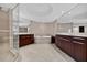 Bathroom featuring a walk-in shower, jacuzzi tub and double vanity at 401 S Palm Ave # 801, Sarasota, FL 34236