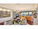 Living room area featuring hardwood floors, modern furniture, and contemporary decor at 401 S Palm Ave # 801, Sarasota, FL 34236