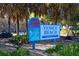 Venice Beach community sign amid lush landscaping, promoting a welcoming and vibrant neighborhood at 503 Albee Farm Rd # B6, Venice, FL 34285