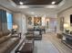 Inviting living room adjacent to a modern kitchen and dining area, perfect for entertaining and casual living at 5031 Serata Dr, Bradenton, FL 34211