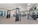 The fully-equipped fitness center features a variety of cardio and weight-training equipment at 5209 Barnett Cir, Lakewood Ranch, FL 34211