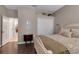 Bedroom with wood floors, closet, and neutral wall color at 5548 Simonton St, Bradenton, FL 34203