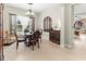 Inviting dining area showcasing a glass-top table and decorative accents at 6280 Cassia St, Bradenton, FL 34203