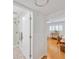 Modern bathroom with a glass-enclosed shower and stylish hexagon tile flooring at 1600 1St W Ave # 102A, Bradenton, FL 34205