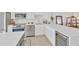 A modern kitchen with white cabinets and stainless steel appliances at 1600 1St W Ave # 102A, Bradenton, FL 34205