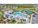 An aerial view of a refreshing community pool and amenity center, perfect for relaxation and recreation at 16816 Seraphic Trl, Lakewood Ranch, FL 34211
