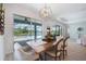 Inviting dining area with backyard pool view and stylish decor at 19912 Bridgetown Loop, Venice, FL 34293