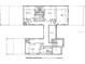 Second floor plan featuring three bedrooms with ensuite bathrooms and media room at 2177 Sunnyside Pl, Sarasota, FL 34239