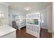 bedroom with two sets of bunk beds and blue accents at 2407 Avenue A, Bradenton Beach, FL 34217