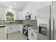 A modern kitchen design featuring stainless steel appliances and ample countertop space for meal preparation at 3807 Las Vegas Ave, North Port, FL 34288