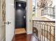 Interior elevator with dark walls and tile flooring, conveniently located near the staircase at 4129 Roberts Point Cir, Sarasota, FL 34242