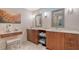 Updated bathroom features double sinks, generous countertop space, and great lighting at 4535 Bay Club Dr, Bradenton, FL 34210