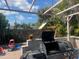 Backyard area with barbecue and green foliage at 540 Palmetto Ne Dr, Port Charlotte, FL 33952