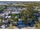 A neighborhood aerial view showcasing the residential landscape and the surrounding environment at 815 30Th W Dr, Bradenton, FL 34205