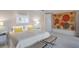 Bedroom with neutral walls, plush carpet and a simple modern furniture at 1111 Ritz Carlton Dr # 1704, Sarasota, FL 34236