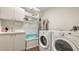 Bright laundry room featuring modern appliances and ample storage space at 129 Taft Dr # W102, Sarasota, FL 34236