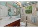 Bright bathroom with a walk-in shower and modern fixtures at 2927 Bravura Lake Dr, Sarasota, FL 34240