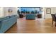 Expansive living room with beautiful flooring, large windows, and stylish furnishings creating an inviting and comfortable atmosphere at 435 S Gulfstream Ave # 601, Sarasota, FL 34236