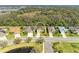 Aerial view of a neighborhood featuring landscaped homes and verdant tree line at 8124 115Th E Ave, Parrish, FL 34219