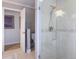 Updated bathroom featuring a modern glass enclosed shower at 201 Eaglenook Way, Osprey, FL 34229