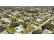 Overhead view of home with screened-in pool in a well-established community at 2640 Geneva Rd, Venice, FL 34293
