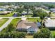 Overhead view of a spacious backyard with a screened in pool at 2640 Geneva Rd, Venice, FL 34293