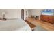 Main bedroom with hardwood floors, ceiling fan, and lots of natural light at 4416 Calle Serena, Sarasota, FL 34238