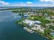 Waterfront estate with private dock, pool, and lush landscaping at 612 Juan Anasco Dr, Longboat Key, FL 34228