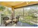 Cozy screened lanai providing a serene view of the surrounding landscape at 6512 Moorings Point Cir # 201, Lakewood Ranch, FL 34202