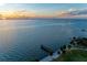 Beautiful scenic waterfront view and small pier at 750 N Tamiami Trl # 814, Sarasota, FL 34236