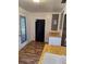 Kitchen featuring wood-look floors and counters, and a black refrigerator at 775 36Th S Ave, St Petersburg, FL 33705