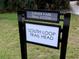 Turner Park trail system sign for South Loop Trail Head at 10179 Milky Way Cir, Sarasota, FL 34241
