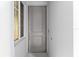Modern gray front door with sidelight, enhancing the home's curb appeal at 12180 Wellen Golf St # 302, Venice, FL 34293