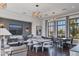 Modern clubhouse interior with comfortable seating and large windows at 17842 Cherished Loop, Bradenton, FL 34211