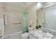 Neutral bathroom with a tub and shower combo, complete with accessibility features at 390 301 W Blvd # 13A, Bradenton, FL 34205