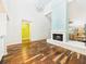 Living room features a fireplace and hardwood floors at 4534 La Jolla Dr, Bradenton, FL 34210