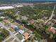 An aerial view of a waterfront neighborhood close to shopping, highways and other amenities at 108 Mccabe St, Port Charlotte, FL 33953