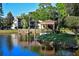Charming gazebo and pond view from backyard of condo community at 315 30Th W Ave # B214, Bradenton, FL 34205