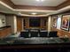 Private home theater with comfortable seating, rich wood trim, and a large screen for movie nights at 35 Watergate Dr # 1103, Sarasota, FL 34236