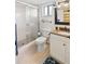 Clean bathroom with a stand-up shower and single vanity sink at 3664 Lake Bayshore Dr # K323, Bradenton, FL 34205