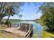 Relaxing community dock with seating, offering stunning lake views at 3664 Lake Bayshore Dr # K323, Bradenton, FL 34205