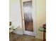 Interior door with decorative glass at 3818 Sun Eagle Ln, Bradenton, FL 34210
