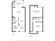 Detailed floor plan showcasing the layout of the home's two floors with labeled rooms and dimensions at 4906 25Th W St # 106, Bradenton, FL 34207
