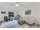 Comfortable living room with stylish seating, bright windows, and modern decor at 5019 Village Gardens Dr # 31, Sarasota, FL 34234