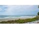 Scenic beach view with gentle waves and clear skies, captured from a property with lush greenery at 902 Gibbs Rd # 282, Venice, FL 34285