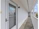 Clean, bright entrance with unit number 282, offering a welcoming first impression at 902 Gibbs Rd # 282, Venice, FL 34285