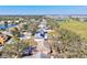 A nice aerial shot of a quiet neighborhood and a long lake at 11213 2Nd E Ave, Bradenton, FL 34212